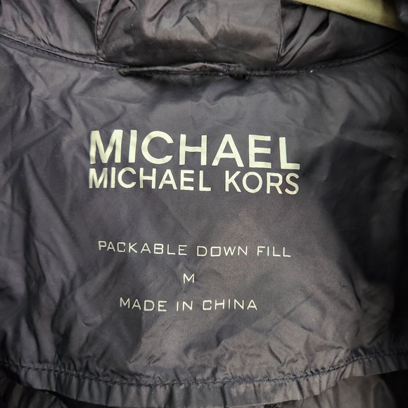 Michael Kors Metallic Gray Puffer Jacket - Picture 4 of 5